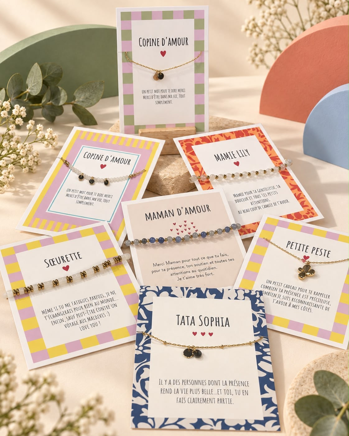 Carte Texte Personnalisable + Bijou