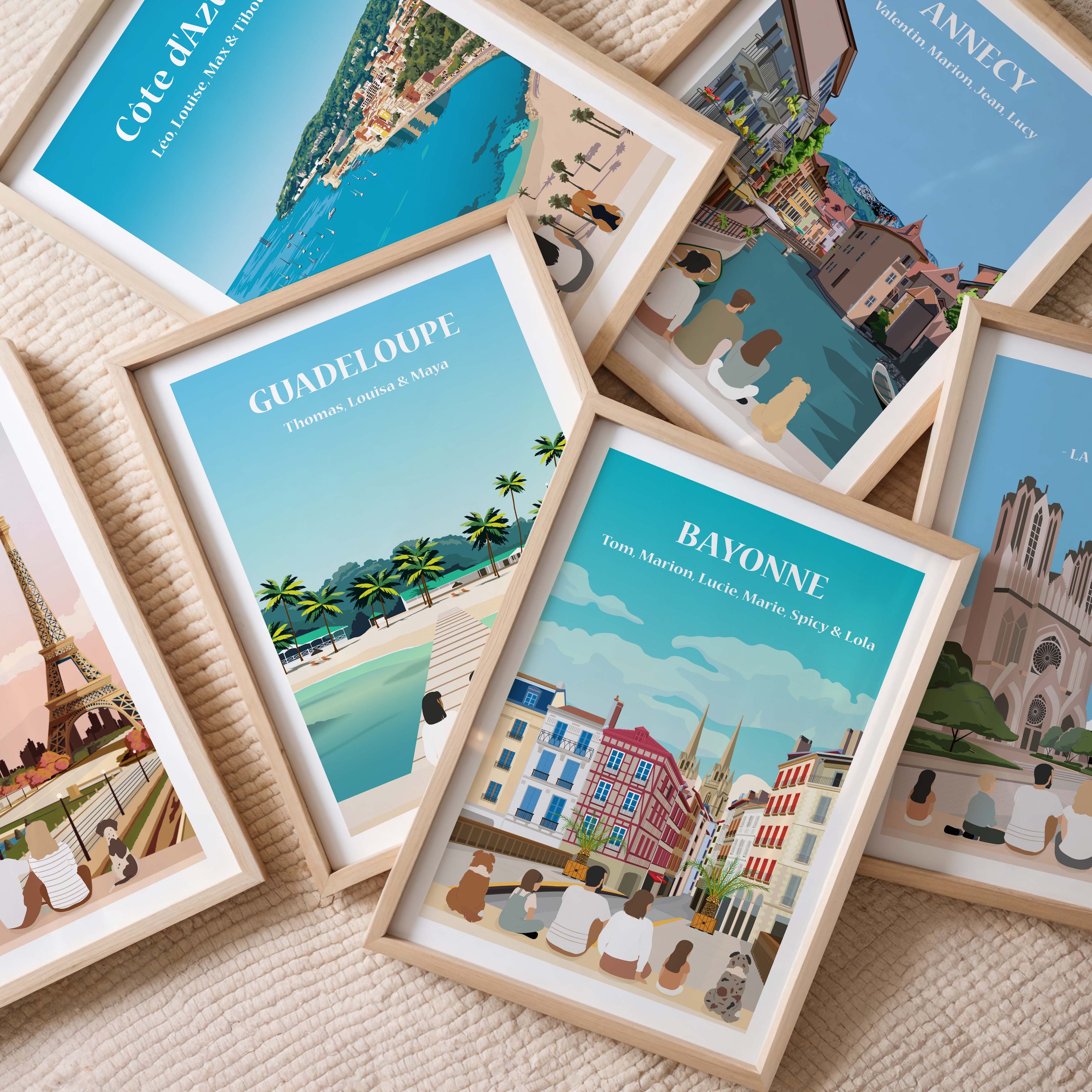 Affiches Villes & Régions personnalisées