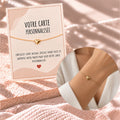 Bracelet Coeur avec Carte Personnalisée – Acier inoxydable