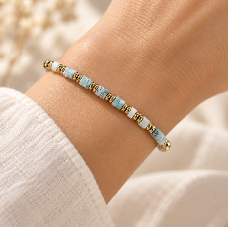 Bracelet en Pierres Naturelles – Carte avec Message et Photo