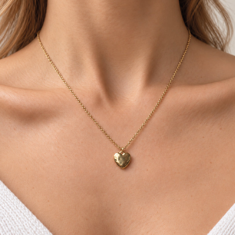 Collier Coeur avec Carte Photo Collage - Acier Inoxidable