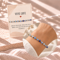 Bracelet en Pierres Naturelles et Carte Personnalisée avec photo