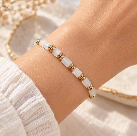 Bracelet en Pierres Naturelles – Carte avec Message et Photo