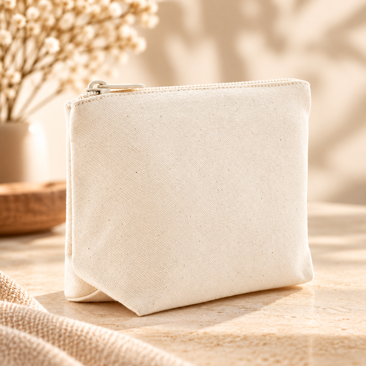 Pochette en coton biologique – Cactus Moments