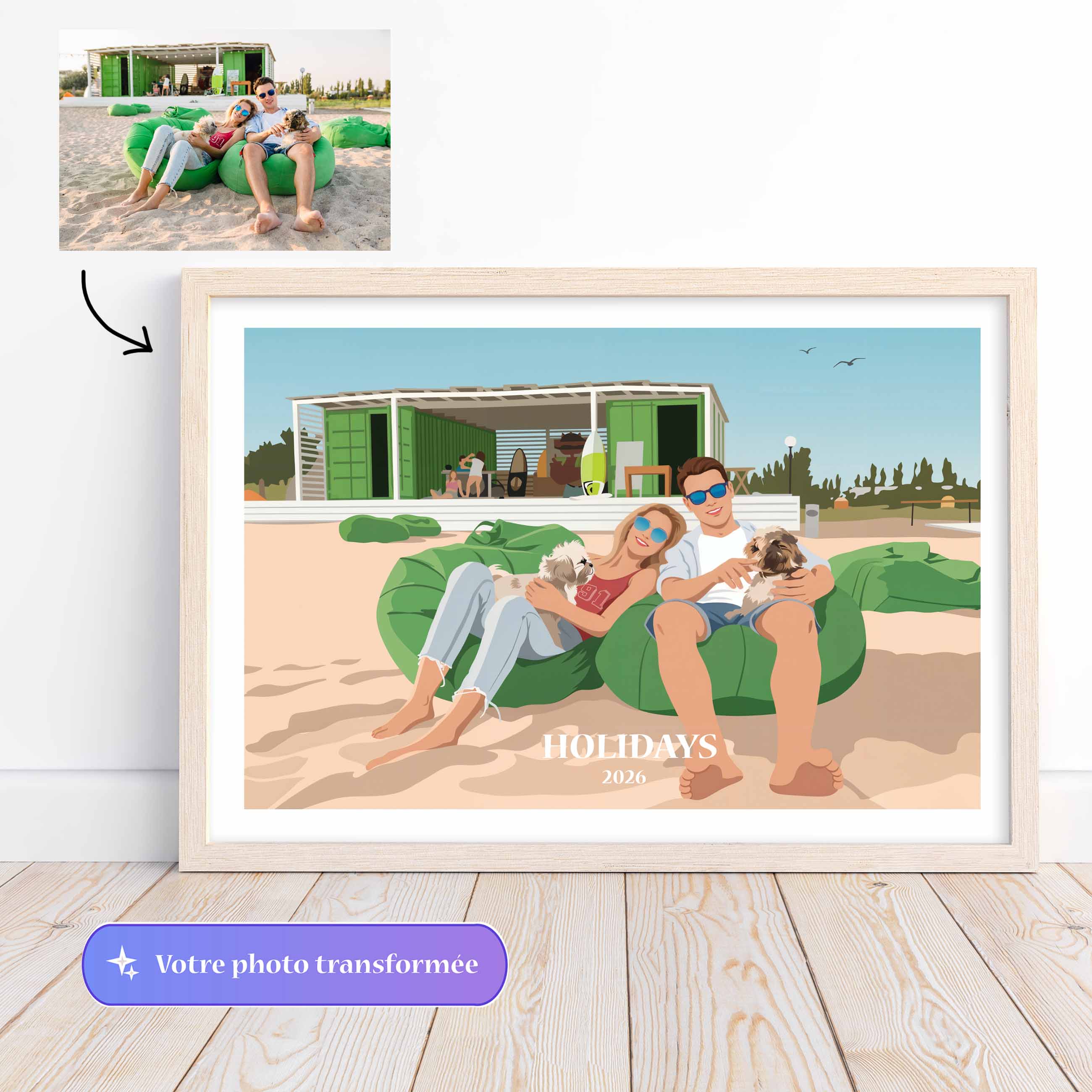 Votre photo transformée - Format Horizontal