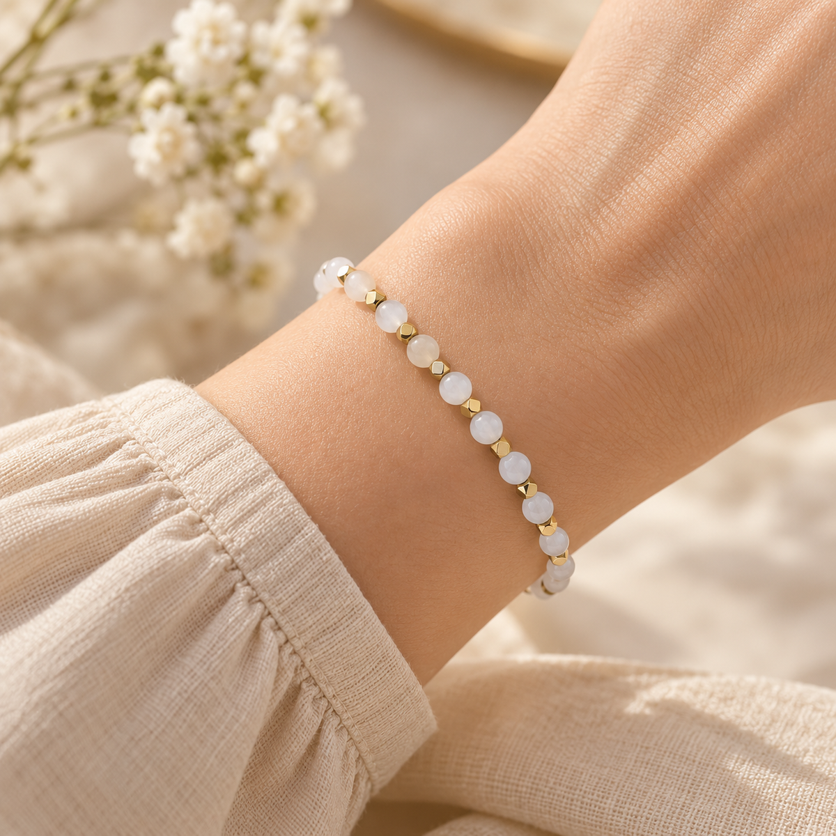 Bracelet en Pierres Naturelles – Carte avec Message