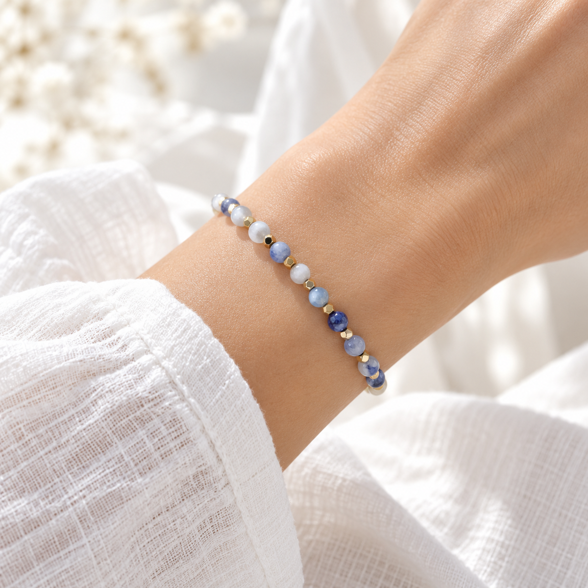 Bracelet en Pierres Naturelles – Carte avec Message