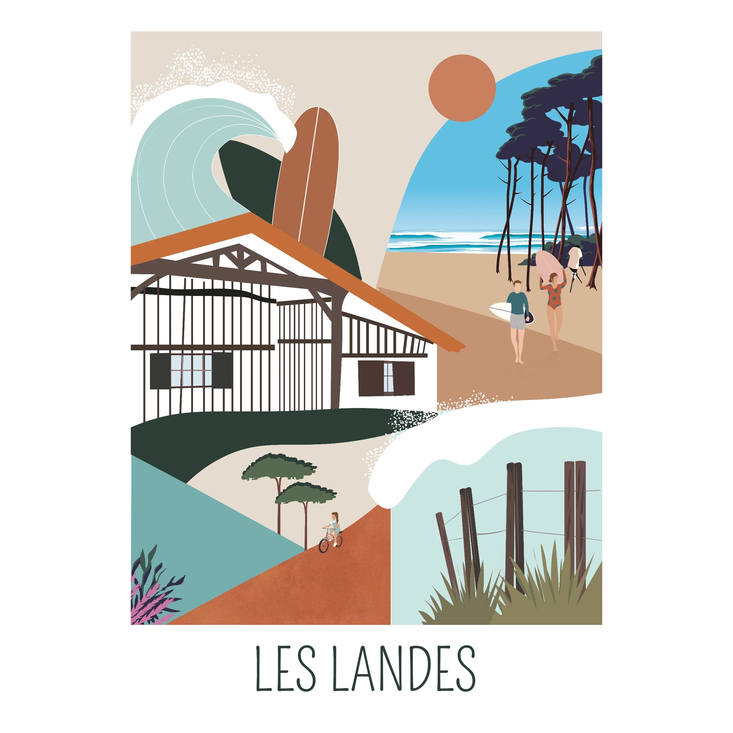 Affiche Les Landes
