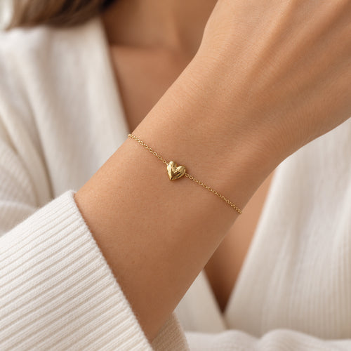 Bracelet Coeur avec Carte Personnalisée – Acier inoxydable