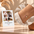 Bracelet Pierre Colorée sur Carte Photo Collage - Acier Inoxidable